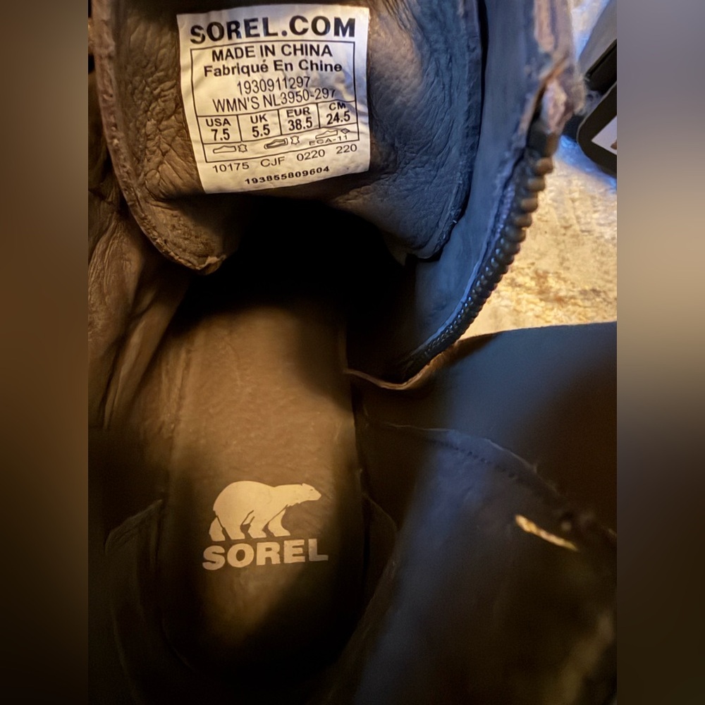 Sorel Joan Uptown Lace-Up Wedge Ankle Boots 7.5 Like New - Picture 6 of 8